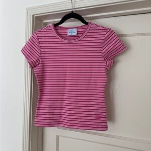 Planet nusa pink striped baby tshirt